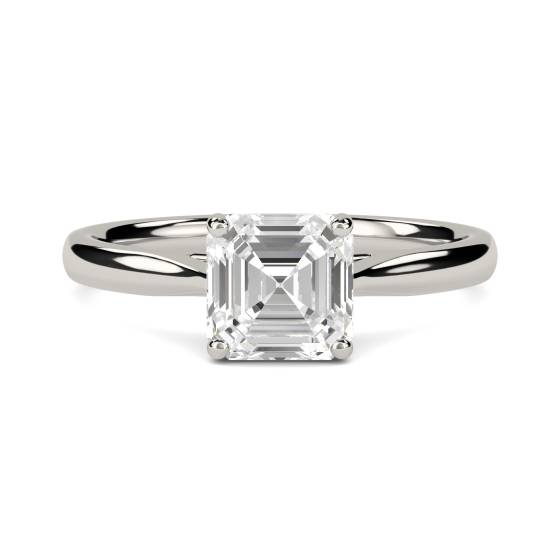 Asscher Diamond Engagement Ring