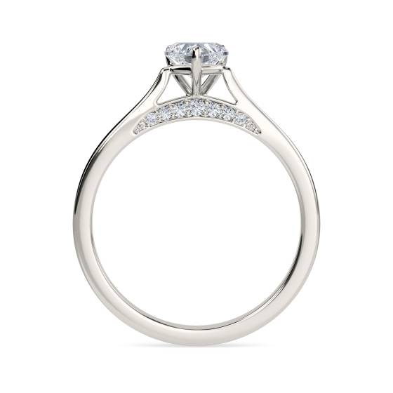 Elegant Heart Diamond Engagement Ring