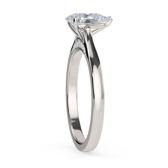 Elegant Pear Diamond Engagement Ring