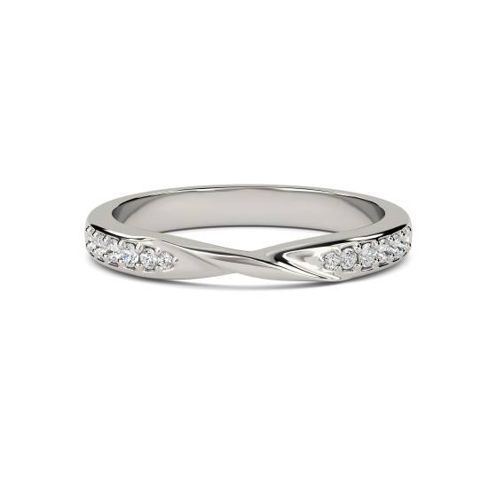 0.15ct VS/E-F Round Natural Diamond Half Eternity Ring