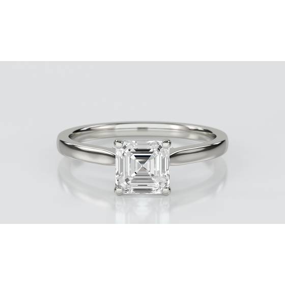 Asscher Diamond Engagement Ring