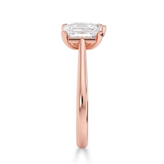 Emerald and Pear Two Stone Diamond Ring