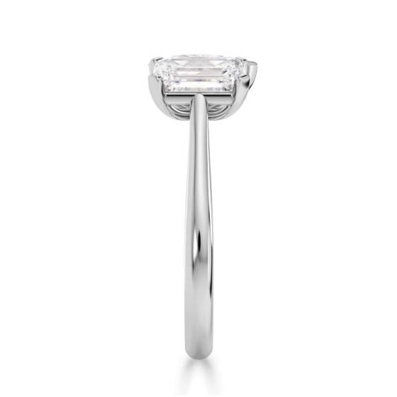 Emerald and Pear Two Stone Diamond Ring