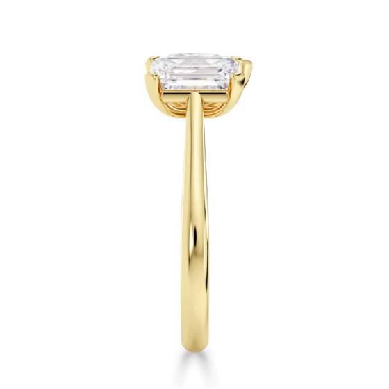 Emerald and Pear Two Stone Diamond Ring