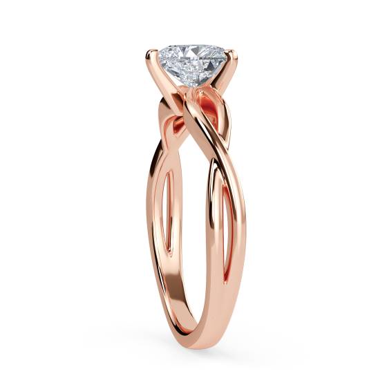 Infinity Love Swirl Heart Diamond Engagement Ring