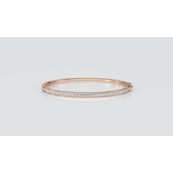 2.00ct VS/E-F Elegant Princess Diamond Set Bangle