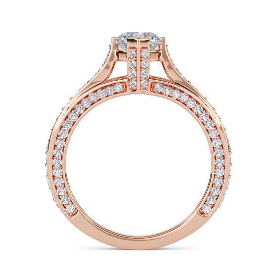 Round Diamond Designer Vintage Ring