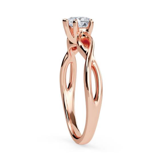 Infinity Love Swirl Heart Diamond Engagement Ring