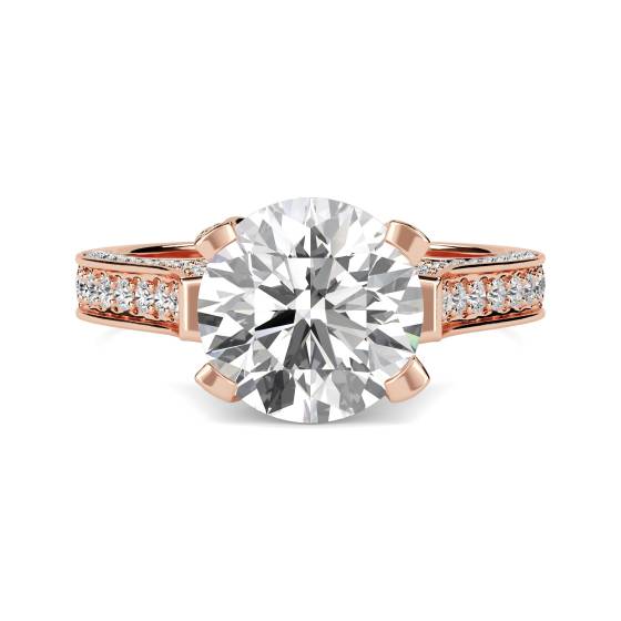 Modern Round Diamond Vintage Ring