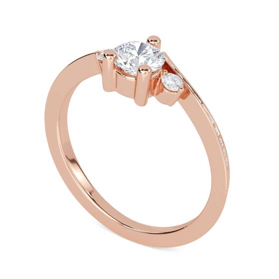 Modern Round Diamond Designer Ring