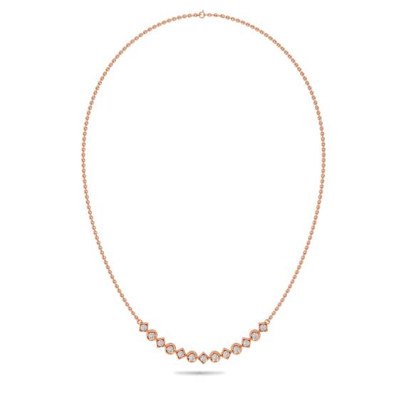 0.45ct Elegant Round Diamond Drop Necklace