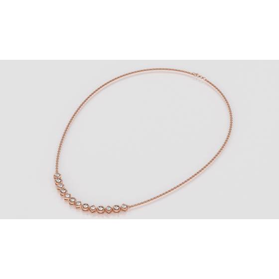 0.45ct Elegant Round Diamond Drop Necklace