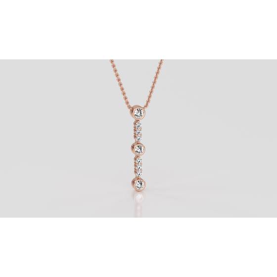 Elegant Round Diamond Trilogy Pendant
