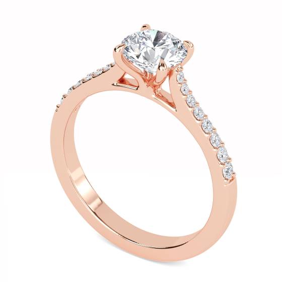Shoulder Set Diamond Engagement Ring