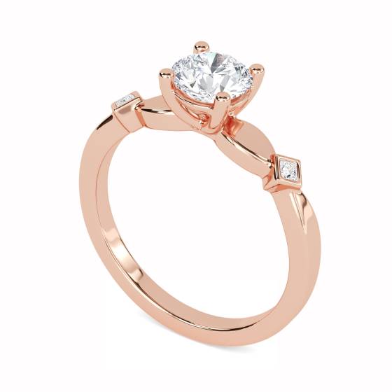 Round and Princess Diamond Designer Ring