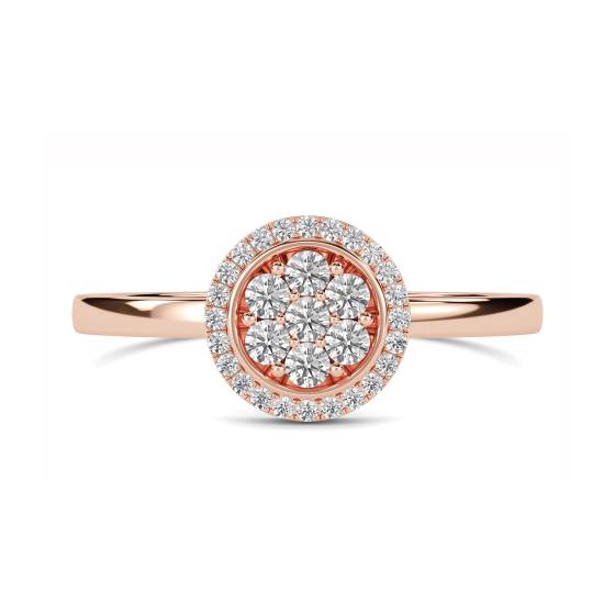 0.50ct Elegant Round Diamond Cluster Ring