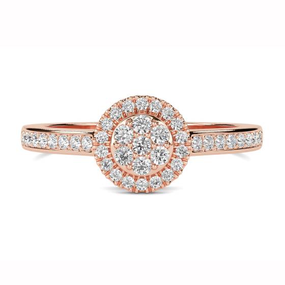 0.50ct Elegant Round Diamond Cluster Ring