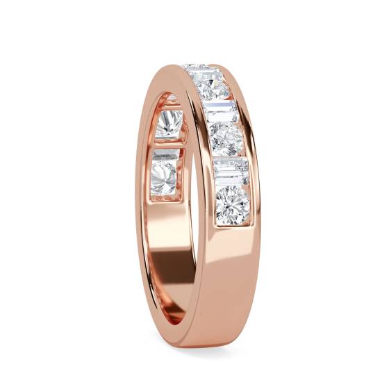 3mm Petite Round & Baguette Diamond Eternity Ring