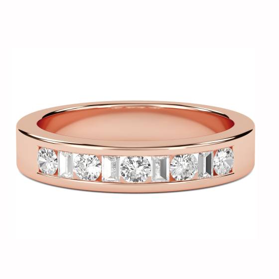 3.5mm Round and Baguette Diamond Eternity Ring