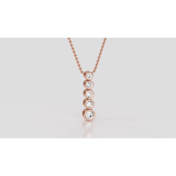 Classic Round Diamond Journey Pendant
