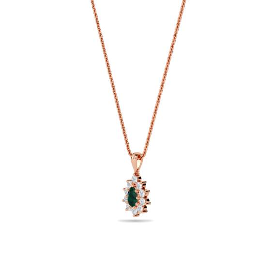 Emerald and Diamond Pendant