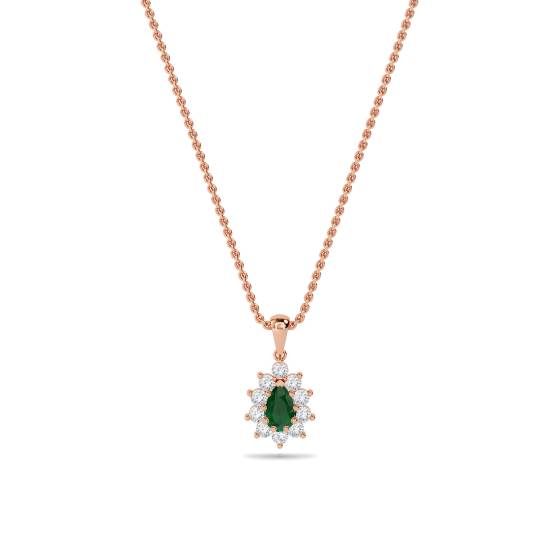 Emerald and Diamond Pendant