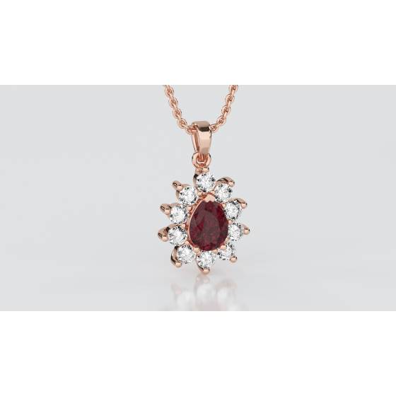 Ruby and Diamond Pendant