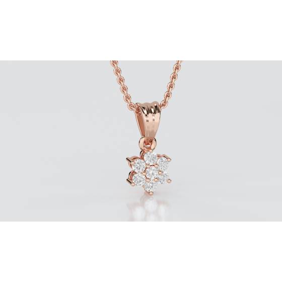 2.00ct Cluster Round Diamond Designer Pendant