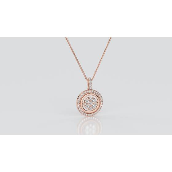 Movable Round Diamond Designer Pendant