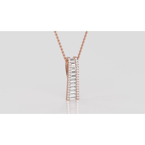 Classic Round Diamond Journey Pendant