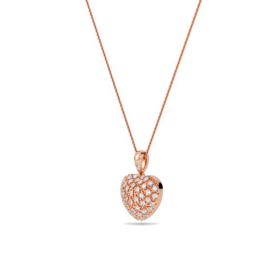 0.20ct Classic Round Diamond Heart Pendant