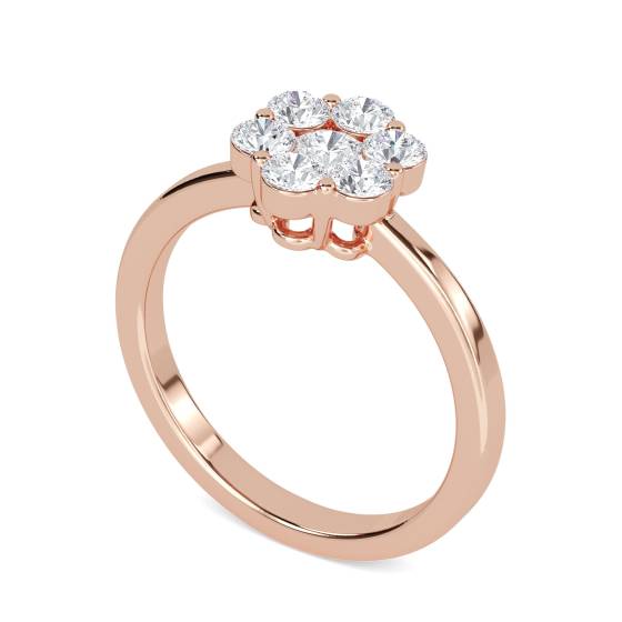 0.40ct Elegant Round Diamond Cluster Ring