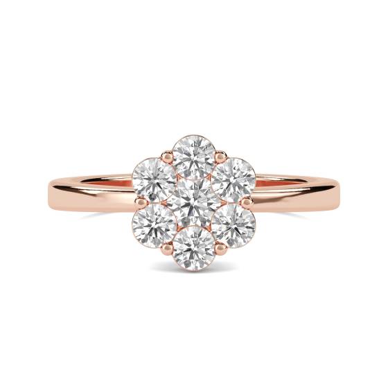 0.40ct Elegant Round Diamond Cluster Ring