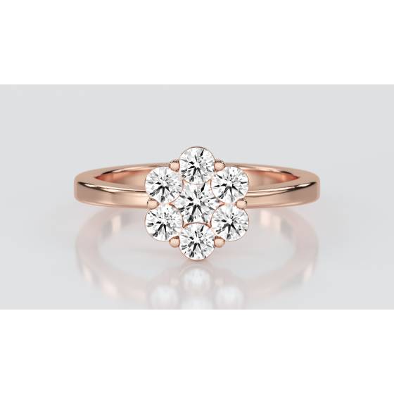 0.40ct Elegant Round Diamond Cluster Ring