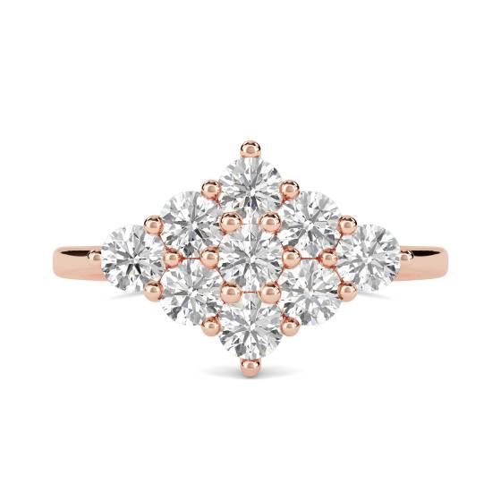 Round Diamond Cluster Ring