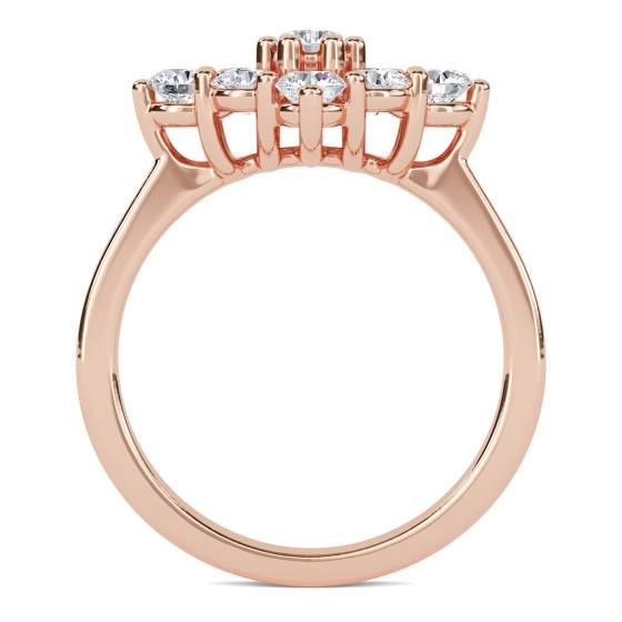 Round Diamond Cluster Ring