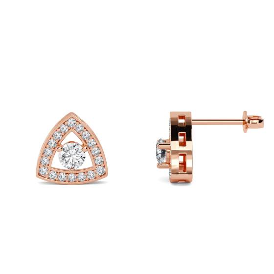 Round Diamond Cluster Earrings