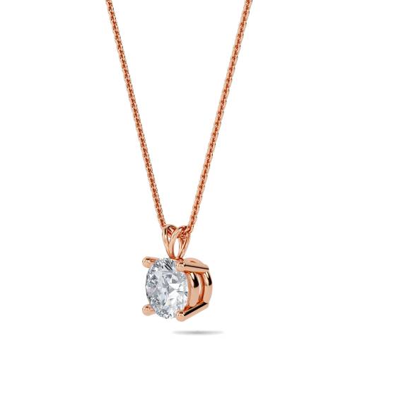Classic Round Diamond Solitaire Pendant