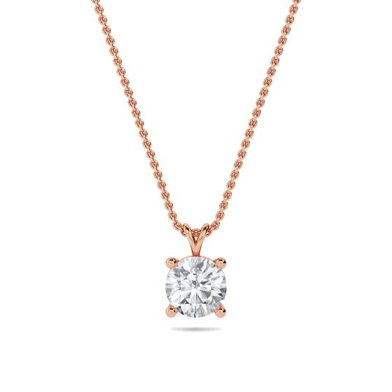 Classic Round Diamond Solitaire Pendant