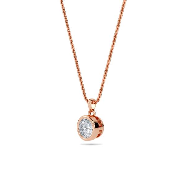 Classic Round Diamond Solitaire Pendant