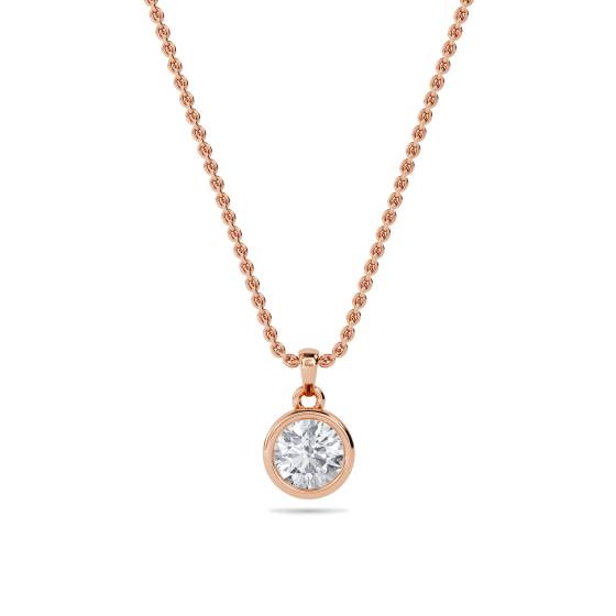 Classic Round Diamond Solitaire Pendant