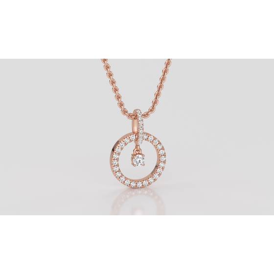 Round Diamond Designer Pendant