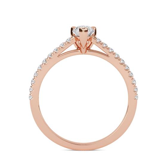 Pear Diamond Shoulder Set Ring
