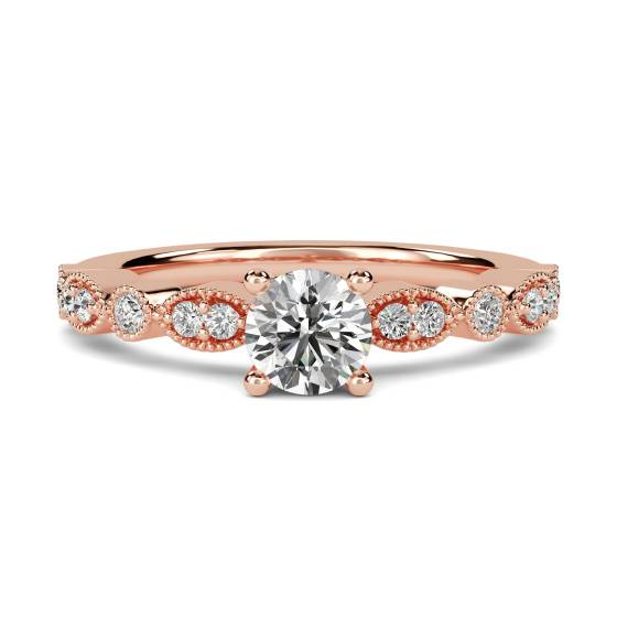 Infinity Twist Round Diamond Engagement Ring