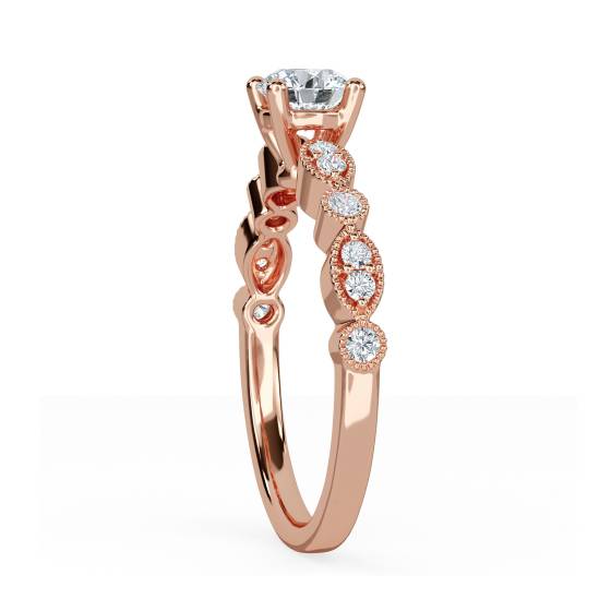 Infinity Twist Round Diamond Engagement Ring