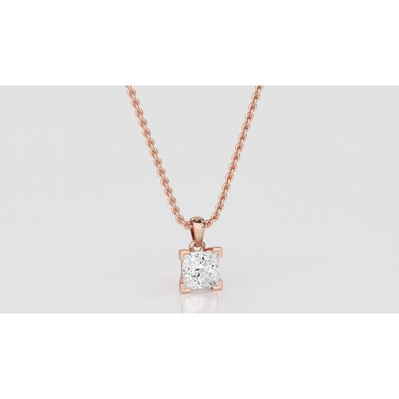 Princess Diamond Pendant