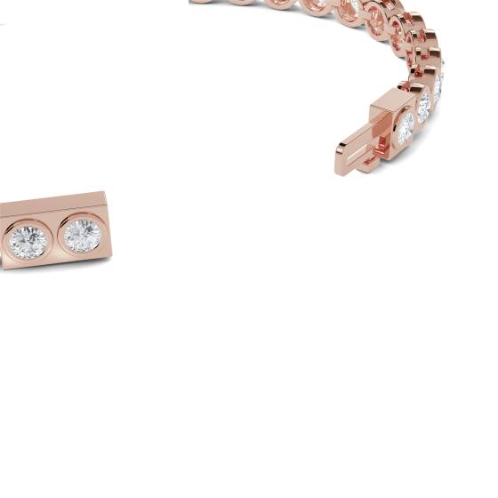 Unique Round Diamond Bezel Set Tennis Bracelet