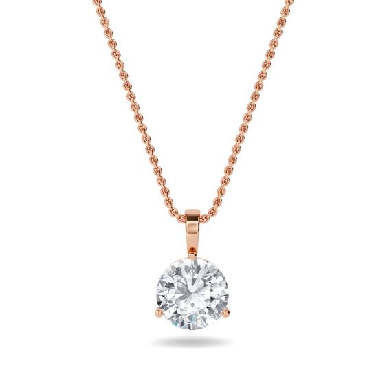 Elegant Round Diamond Soitaire Pendant