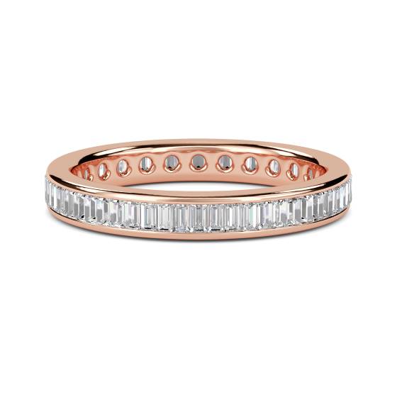 3mm Elegant Baguette Diamond Full Eternity Ring