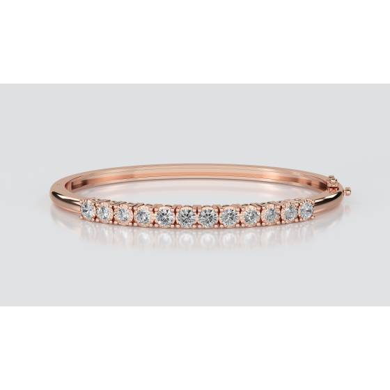 Elegant Round Diamond Set Bangle